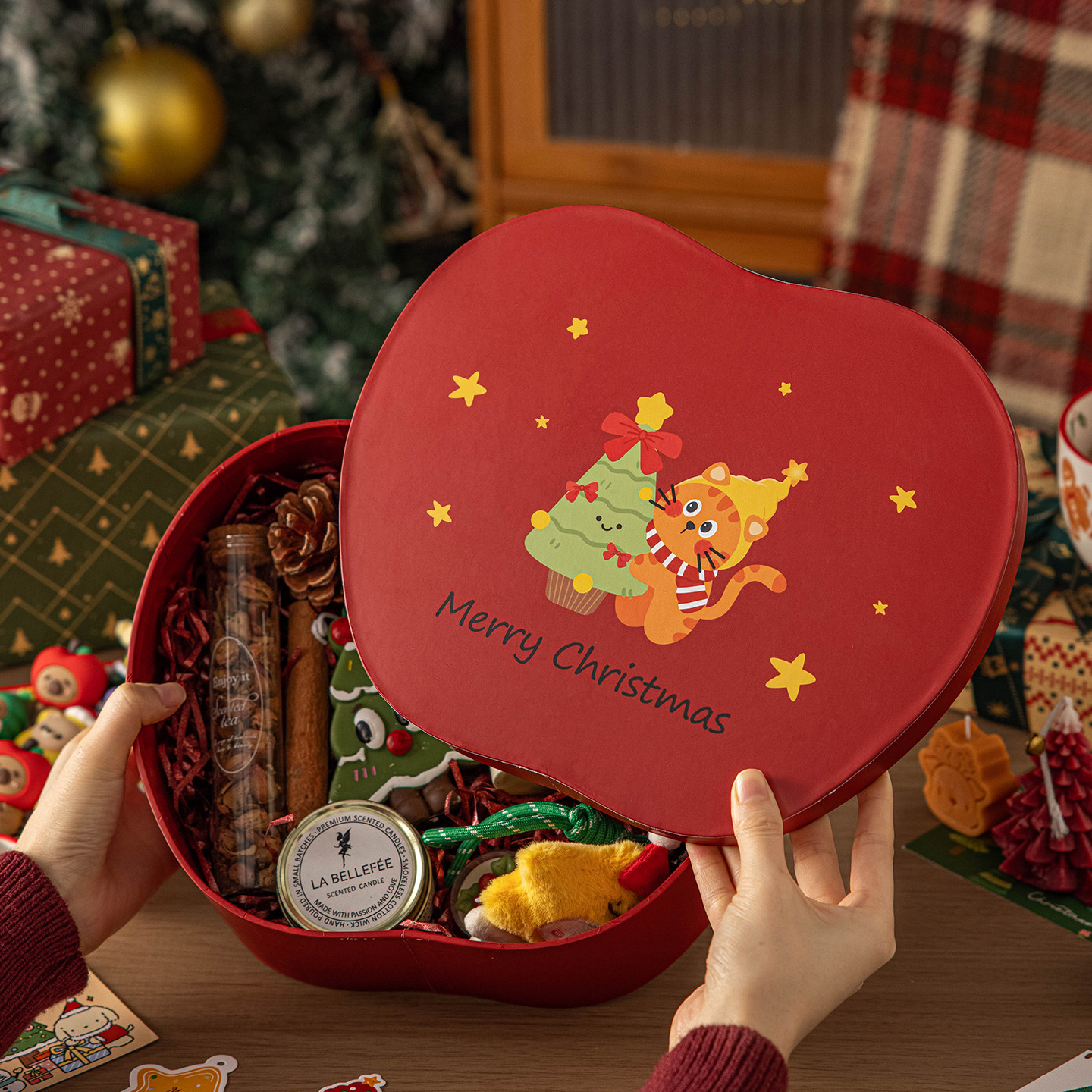 圣诞小礼物盒礼品儿童平安夜伴袋礼创意打包饼干糖果零食苹果包装