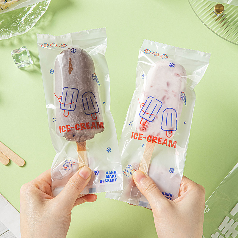 自制雪糕包装袋食品级冰棍自封机封口机梦龙大号冰淇淋激手工加厚