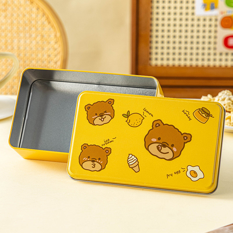 长方形铁盒收纳马口铁小ins风糖果曲奇饼干卡通子空礼品礼物儿童