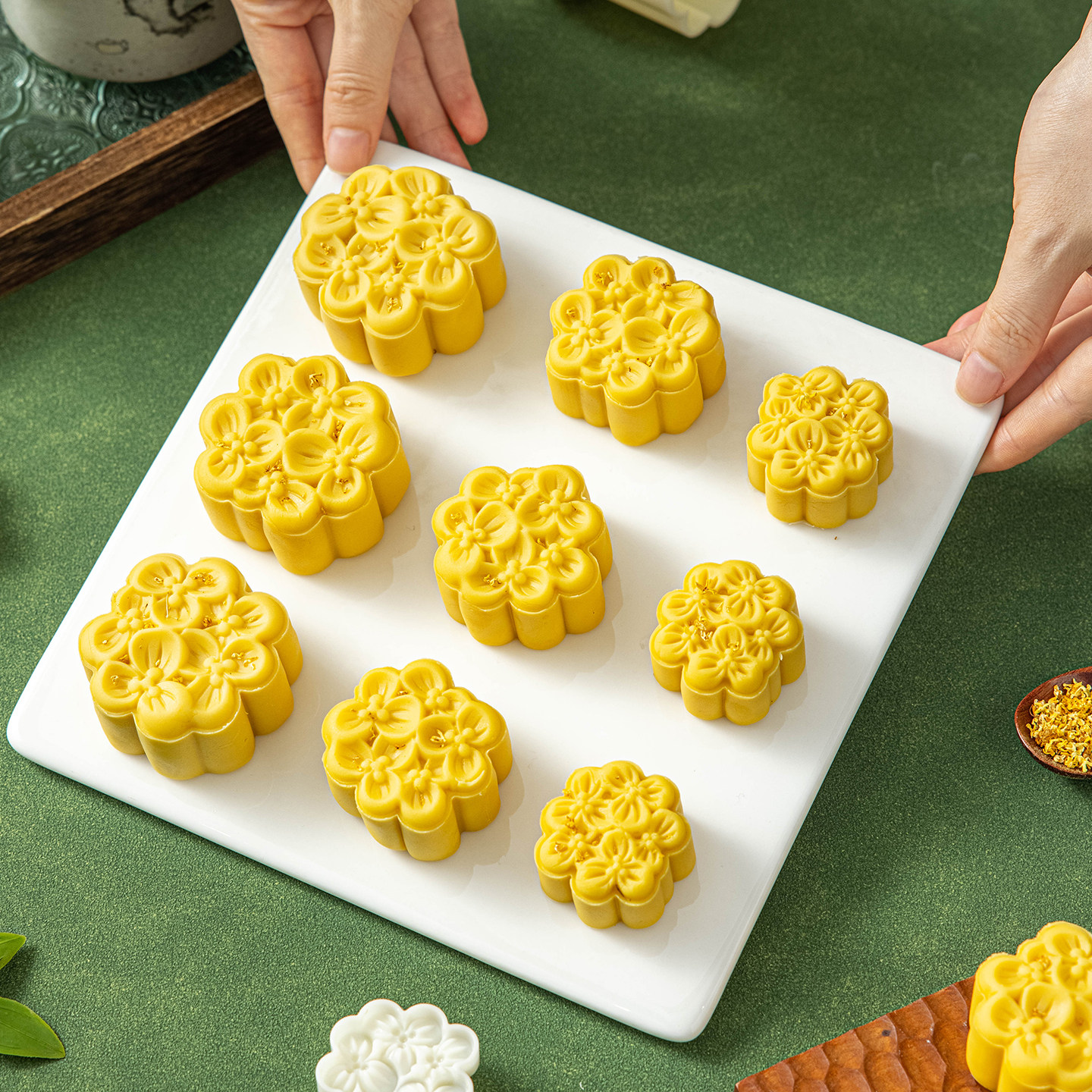 桂花绿豆糕模具月饼山姆同款酒酿冰皮手压式做的2026新款75g克50g