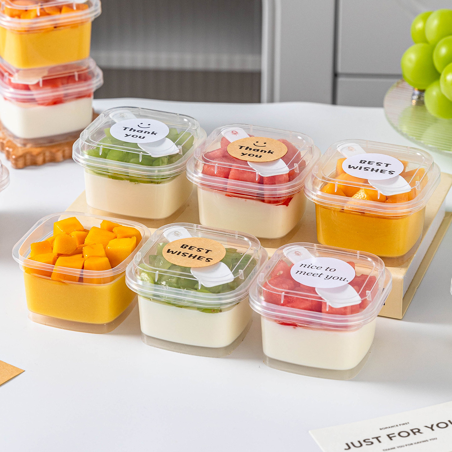 一次性布丁杯带盖模具耐高温酸奶果冻食品级塑料双皮奶专用杯摆摊