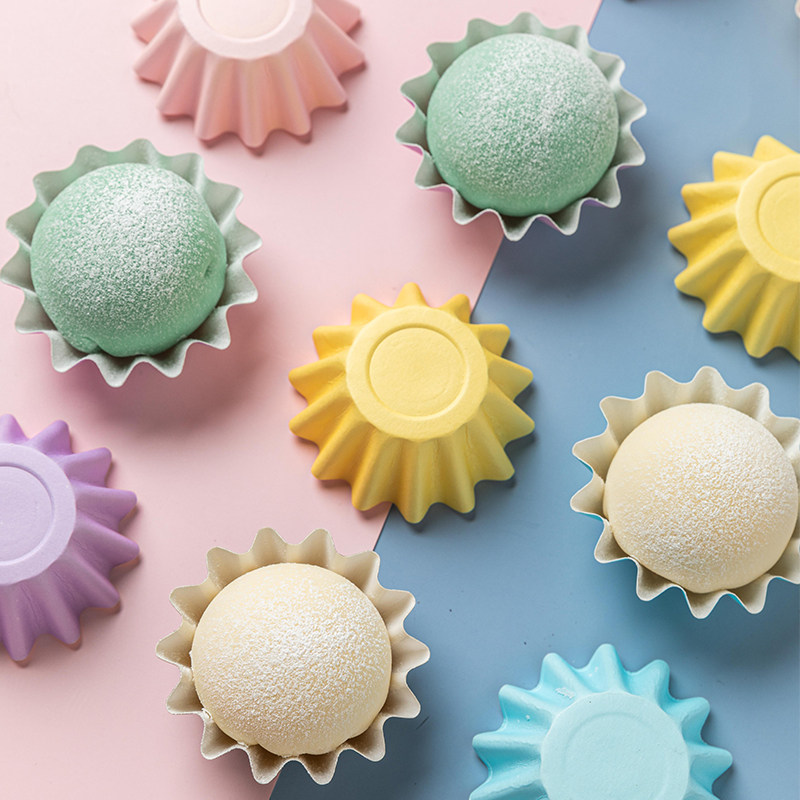 雪媚娘纸托加厚一次性小纸杯蛋糕烘焙垫纸底托杯子模具包装盒油纸 - 小北温州烘焙diy出品