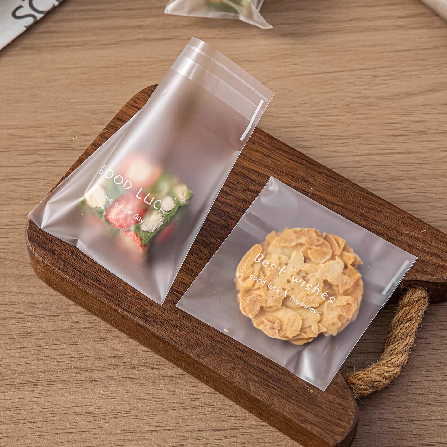 饼干包装袋自封粘糖果烘焙零食品分装单独立小的雪花酥曲奇面盒子