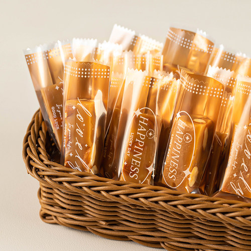 糖果太妃糖包装袋牛轧糖雪花酥饼干奶糕专用烘培牛扎糖包装纸机封