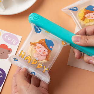 月饼包装袋封口机小型商家用迷你零食塑料密雪花酥饼干夹便携密封