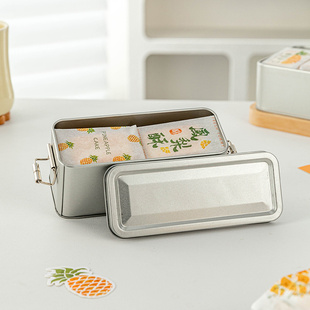 凤梨酥包装盒子搭扣糖果铁空罐马口雪花酥袋烘焙的长方形曲奇饼干