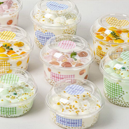 一次性碗冰粉食品级甜品奶豆腐