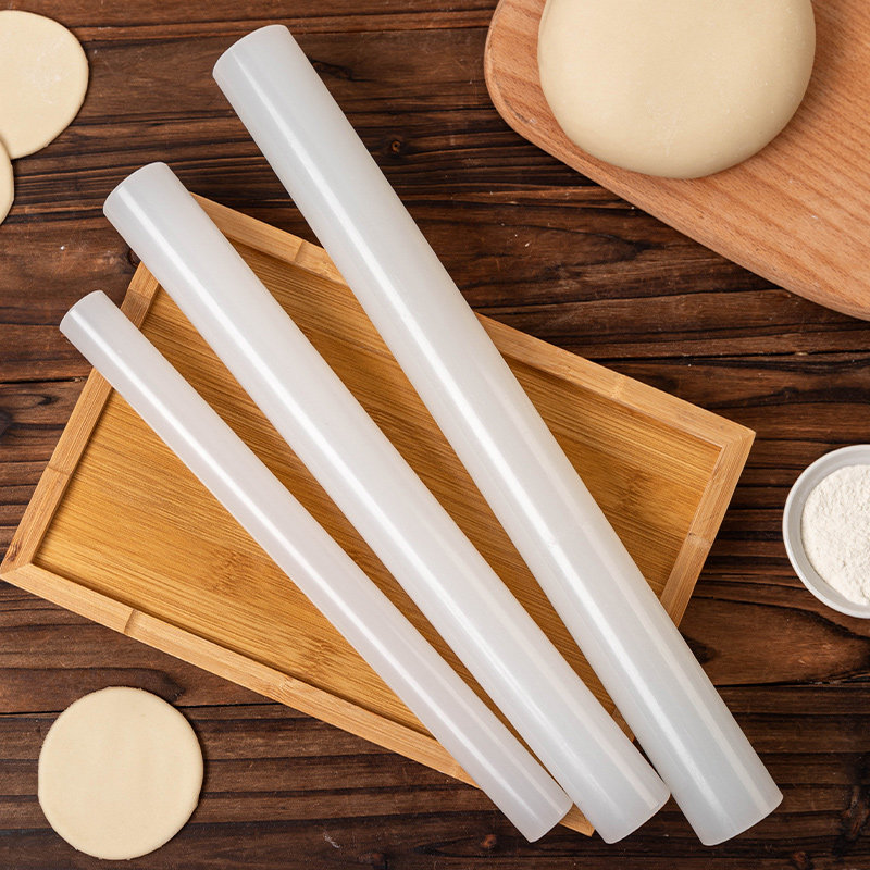 擀面杖家用三件套食品级棍大号棒饺子皮神器专用烘焙硅胶小油条专