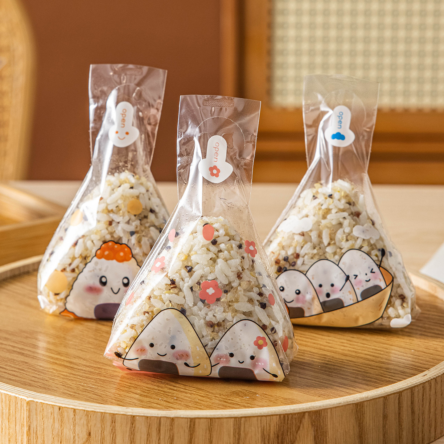 日式三角饭团包装袋专用食品级糯米可微波饭团纸模具打包自制海苔