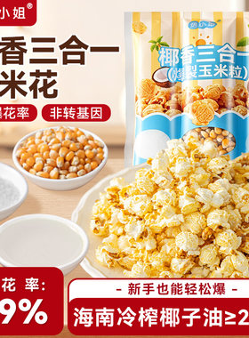 爆米花专用玉米粒三合一自己爆椰香零食小吃自制原材料老式电影院