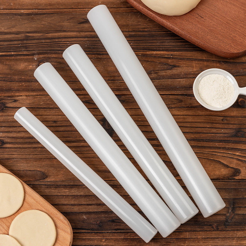 擀面杖家用三件套食品级烘焙硅胶小油条专棍大号棒饺子皮神器专用