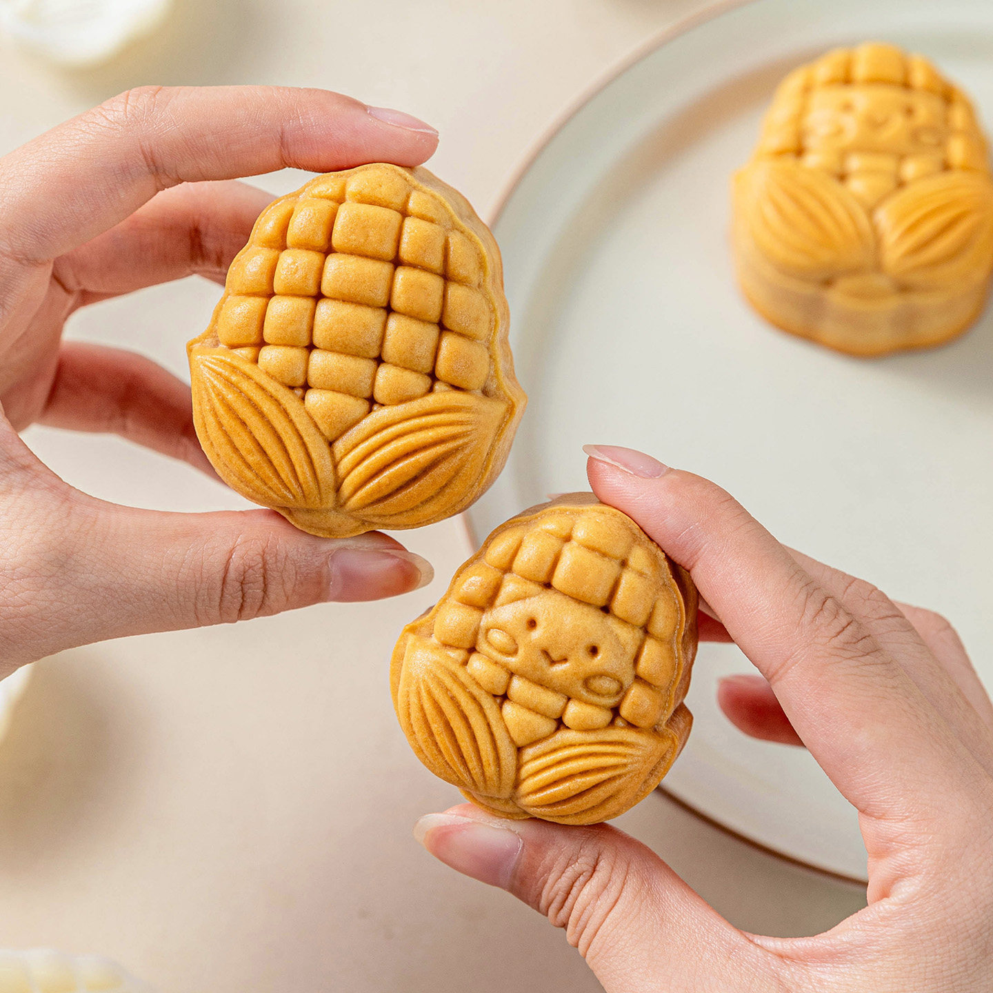 玉米月饼模具广式2026新款手压式家用50g75克糕点磨具按压中国风