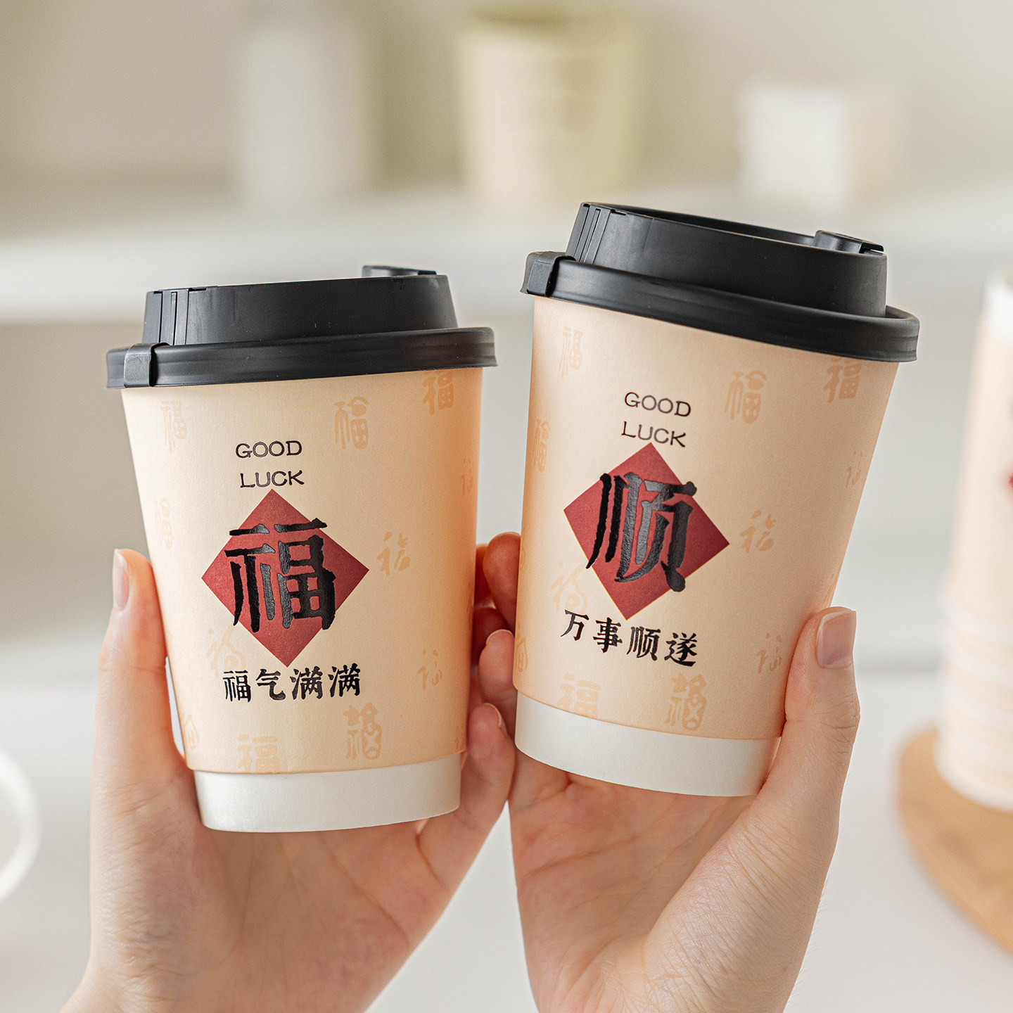 咖啡纸杯一次性家用加厚带盖早餐专用豆浆杯耐高温食品级外带热饮