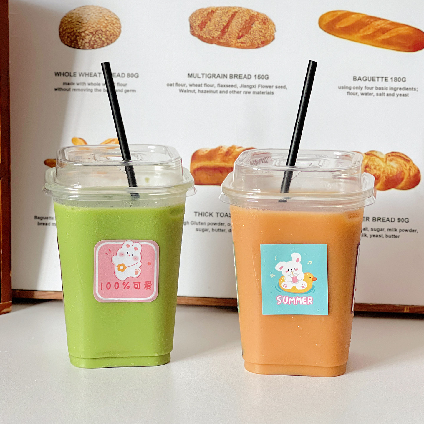 一次性奶茶杯子咖啡店专用商带盖食品级冷饮料的外出携带塑料果汁