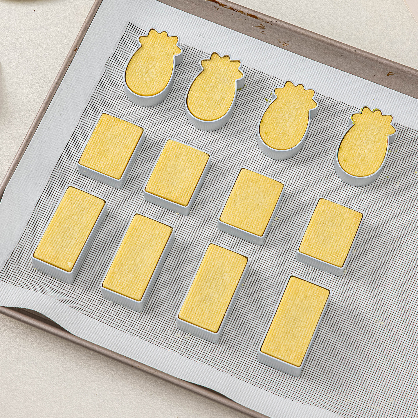 凤梨酥模具烘焙菠萝长方形压模杆糕点饼干半熟芝士铝合金家用磨具