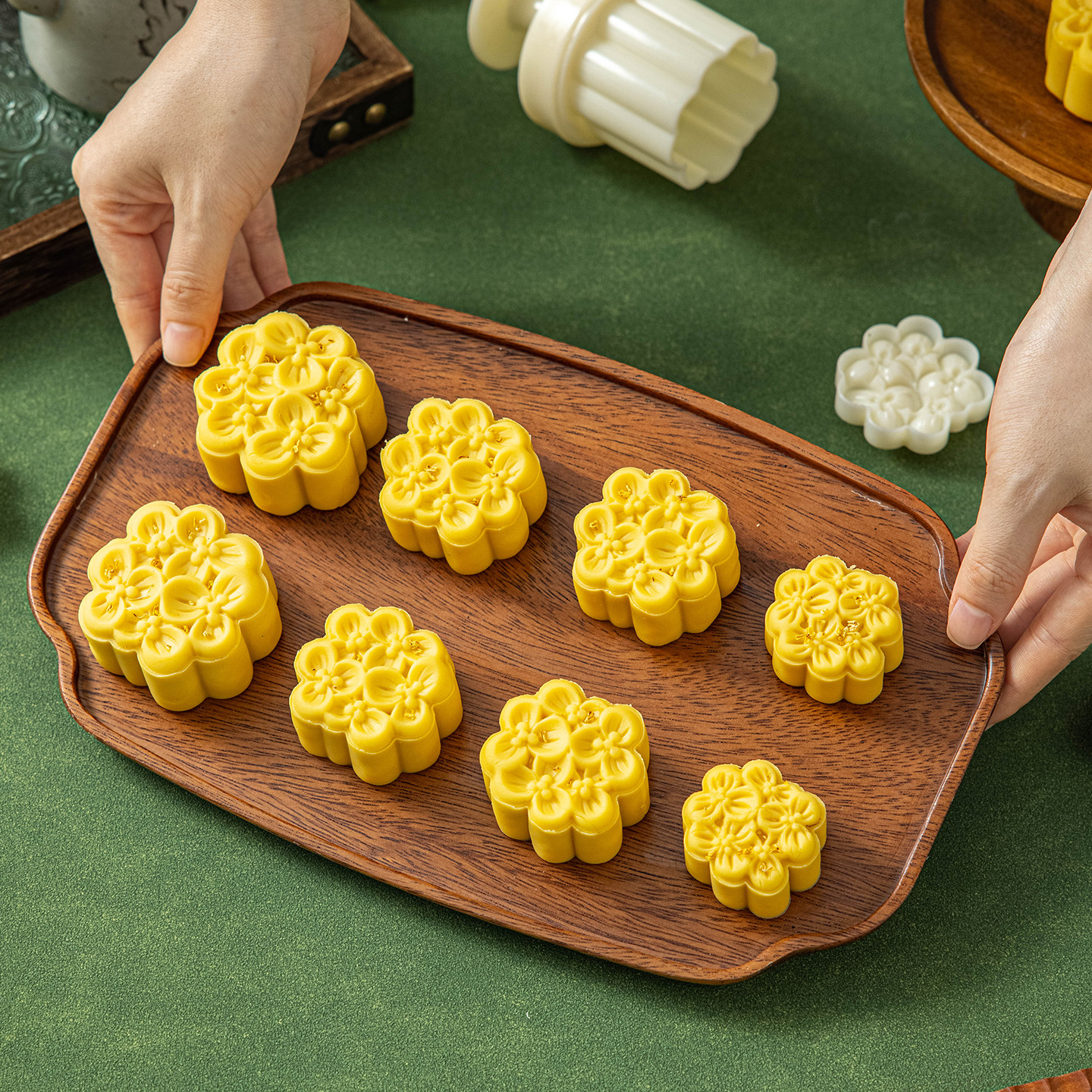 桂花月饼模具绿豆糕山姆同款冰皮手压式做的2026新款75g克50g按3