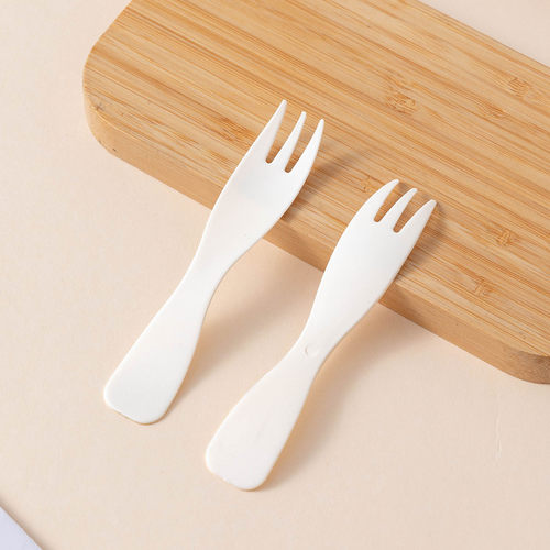 一次性蛋糕叉子勺单独立包装食品级蛋糕甜品塑料商用餐具专用小白