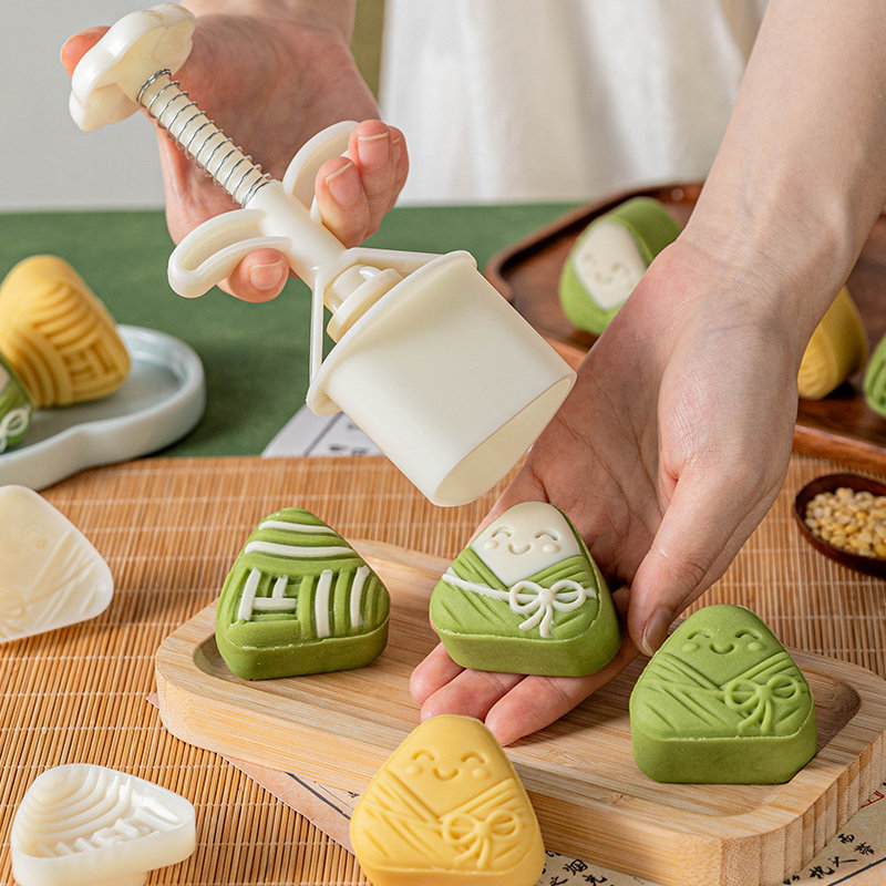 绿豆糕模具粽子手压式月饼冰皮山药糕点食品级新款磨家用形状中花
