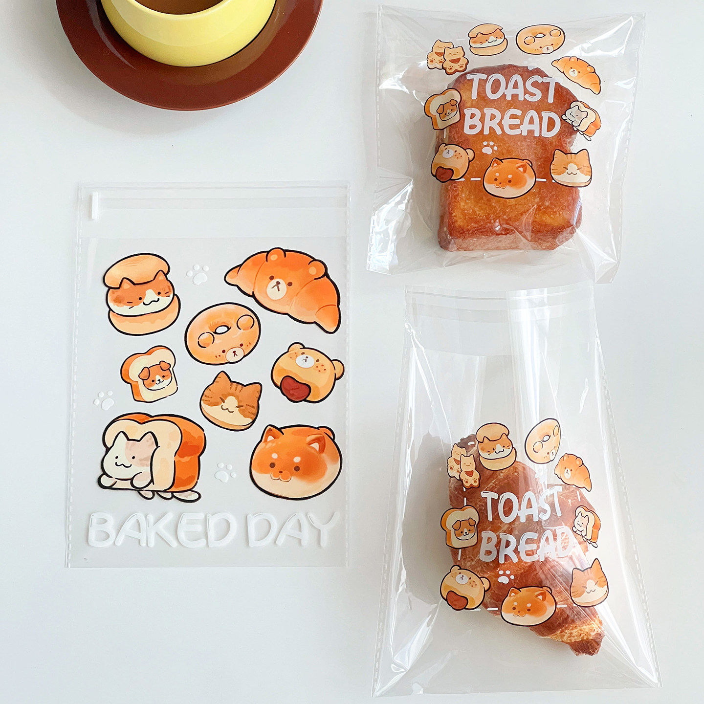 面包包装袋子自封透明自粘独立小食品级吐司贝果烘焙碱水专用打包