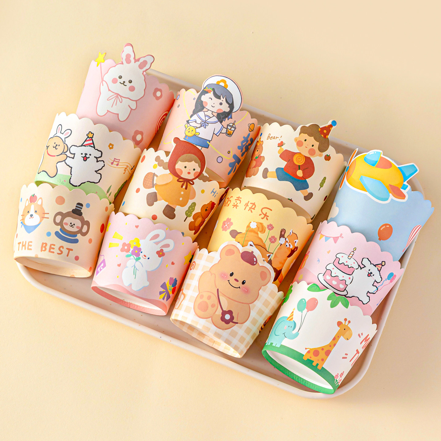 纸杯蛋糕纸托纸杯子生日蛋糕的马芬麦烤箱专用烘焙模具工食品级小