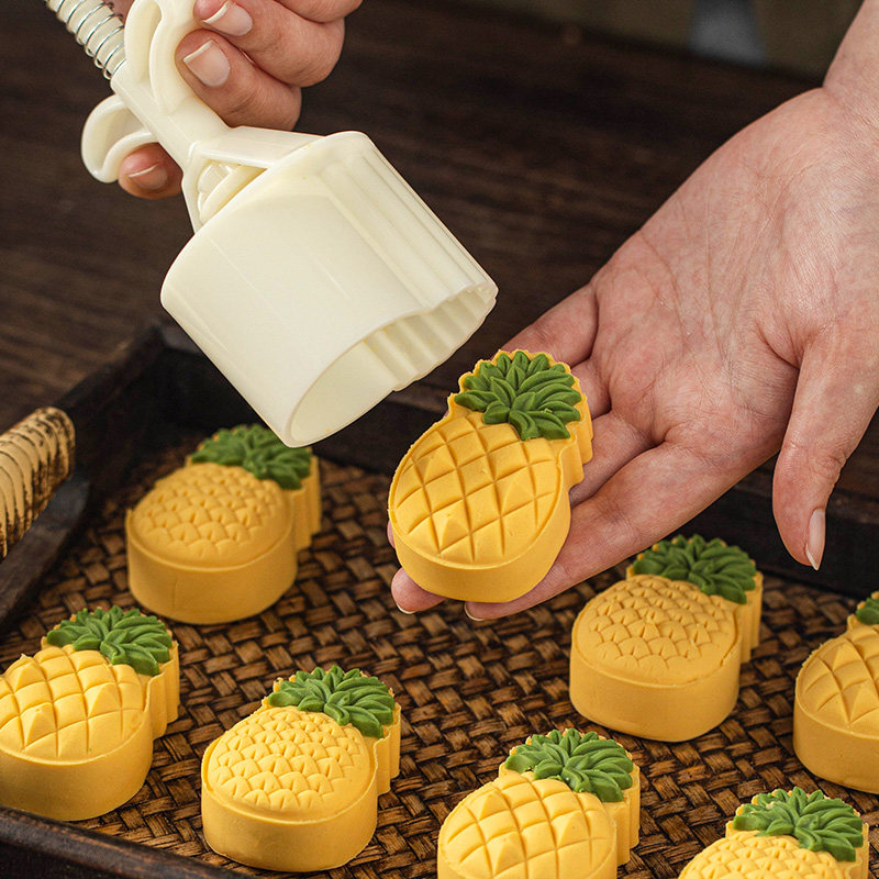 凤梨酥模具菠萝月饼手压式冰皮广式绿豆糕点家用50克g7新款2026磨