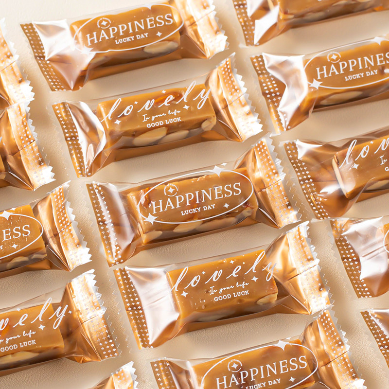 糖果太妃糖包装袋牛轧糖雪花酥饼干奶糕专用烘培牛扎糖包装纸机封