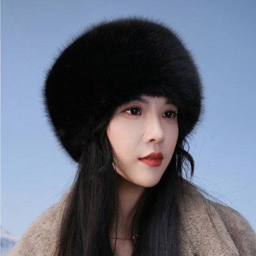 圆顶帽户外韩版女冬季无檐仿真