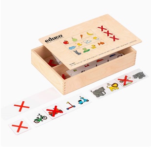 幼教教具educo 找错游戏盒儿童早教益智玩具思维分类训练配对教具