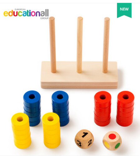 Toys for life颜色数字叠圈游戏早教学数学计数加减法练习算数盘