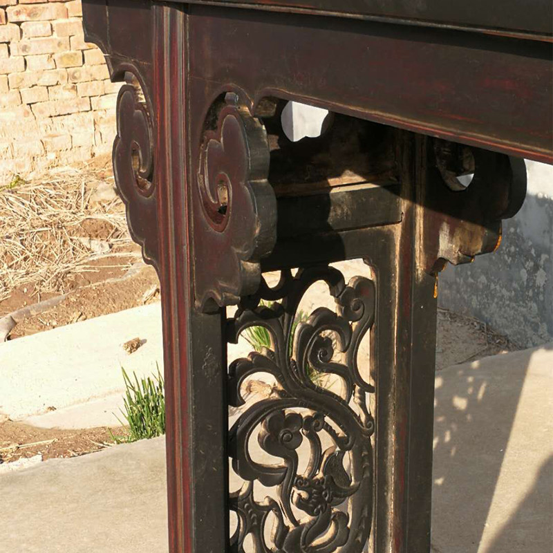 古董老旧家具老物件怀旧收藏明清榆木条案几民间老货实木家具条几