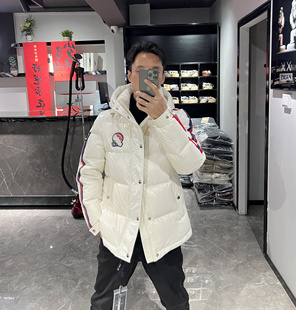 时尚 新款 面包服男保暖加厚外套潮 连帽羽绒服2024冬季 欧货潮牌男士