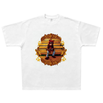 The College Dropout 大学辍学生Kanye West T恤 vintage说唱短袖