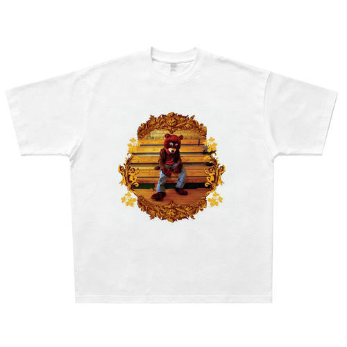 The College Dropout 大学辍学生Kanye West T恤 vintage说唱短袖