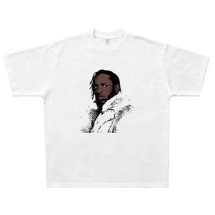 Kendrick Lamar 拉马尔 美式复古纯棉T恤vintage宽松说唱Rap短袖