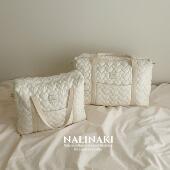 清仓 韩国绗缝妈咪包小熊刺绣多功能收纳尿不湿单肩妈咪包斜跨