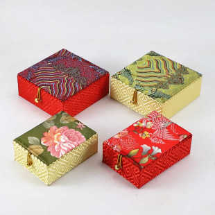 中国风复古珠宝首饰盒项链戒指手串吊坠佛珠玉手镯收藏盒子