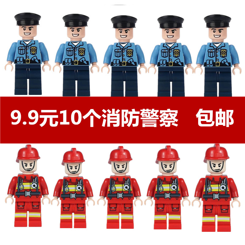 关节可动拼装消防警察叔叔叔人仔