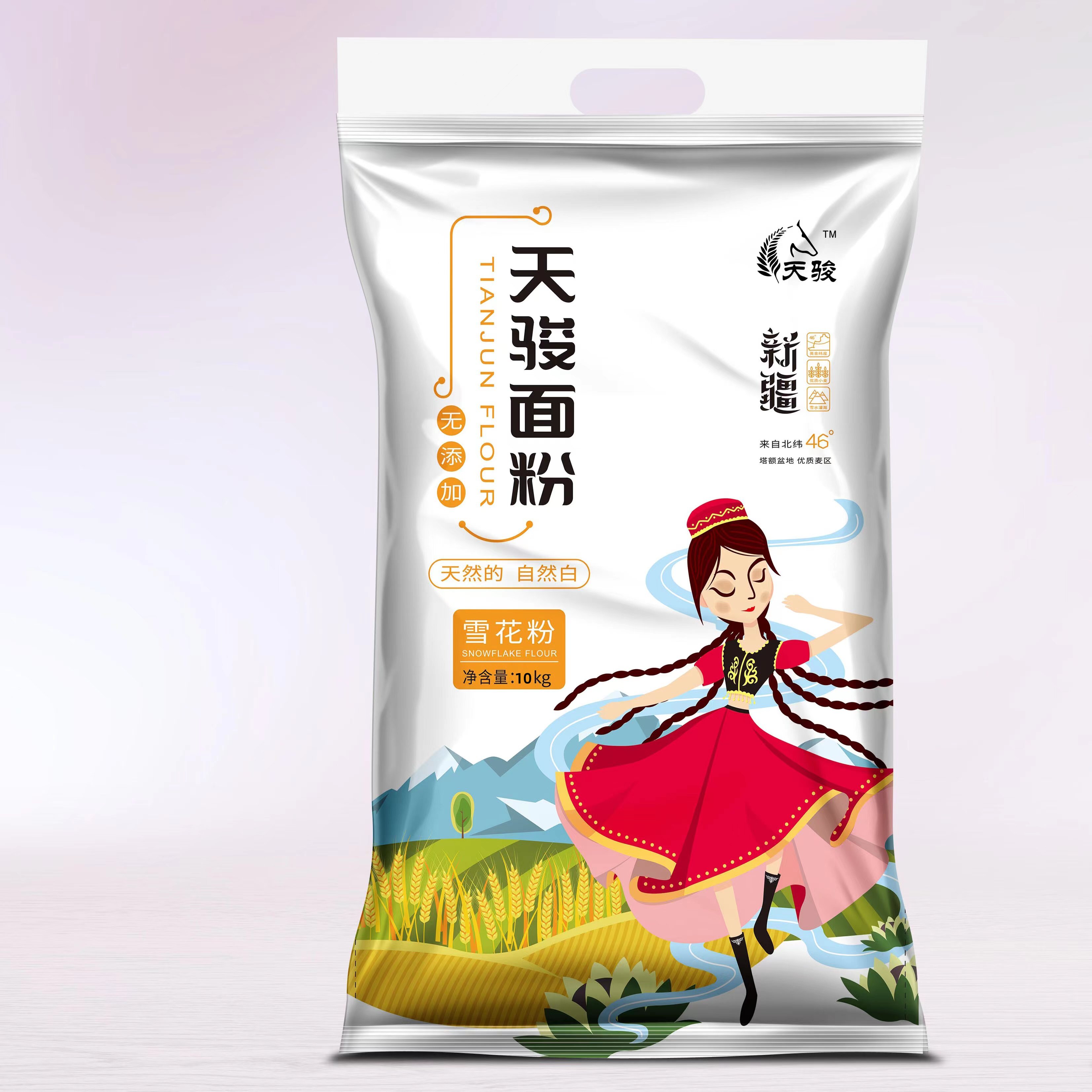 新疆塔城中筋拉条子面粉天骏特一粉馒头包子花卷拉面饺子面包精粉图片