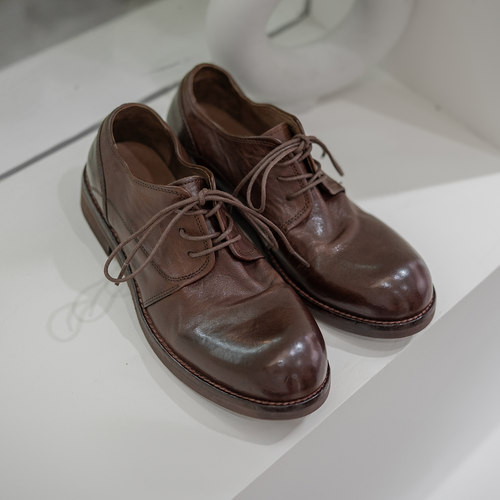 水洗做旧德比鞋大头皮鞋日系