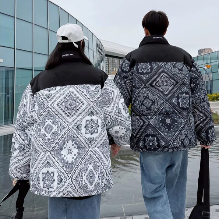 冬羽绒服连帽加厚拼接腰花潮外套情侣羽绒衣外套102B-2Y4052P165,男装羽绒服,星座102B-2
