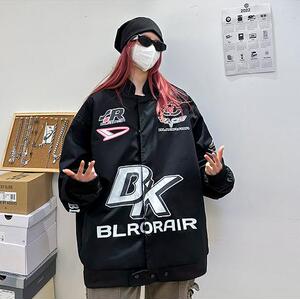 自主*美式高街刺绣外套男潮牌棒球服男情侣装夹克102B-J308P68图片