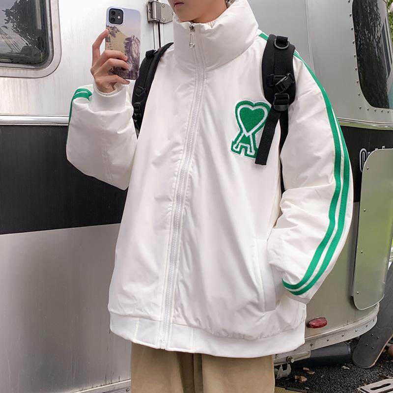 冬装羽绒服男袖三杠加厚工装外套情侣羽绒衣外套102B-2Y4265P155图片
