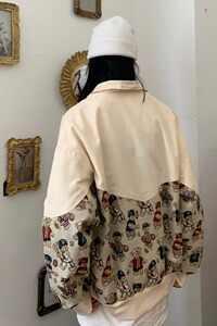 常年大货直播韩版复古满印小熊外套情侣可穿潮102B-W362P55图片