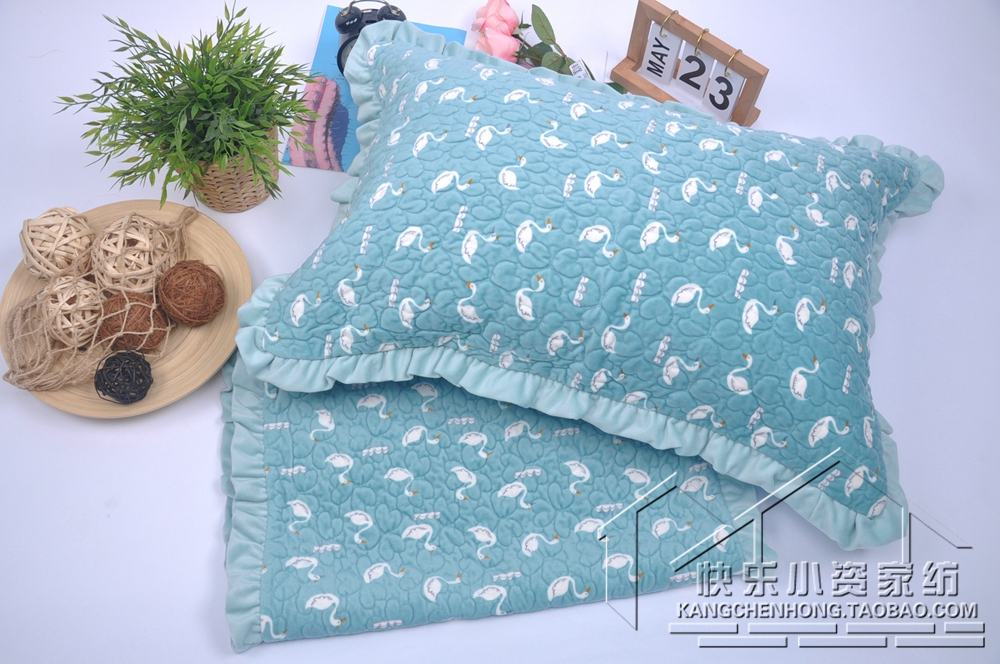 枕套短毛绒一对装不褪色冬季枕套