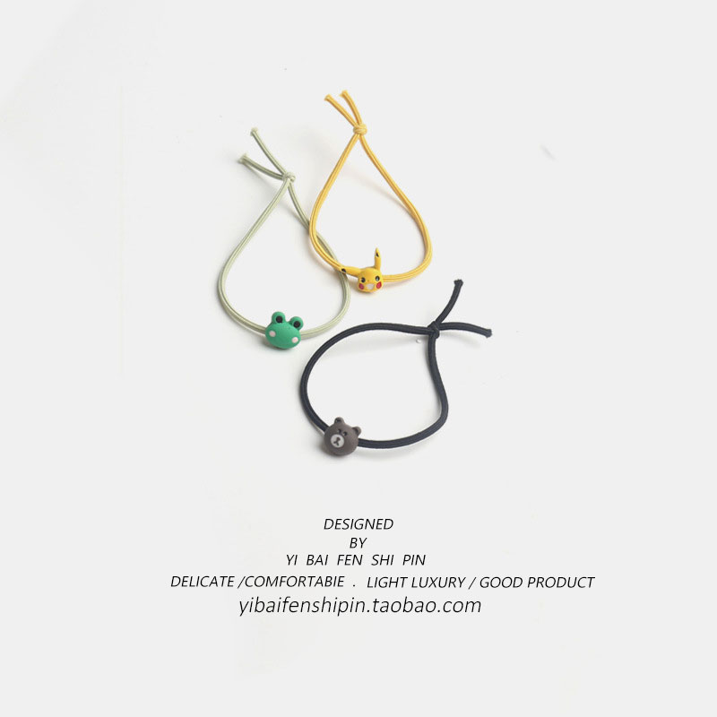 日系韩版甜美糖果色卡通头绳ins发圈森女系橡皮筋百搭发饰皮筋女