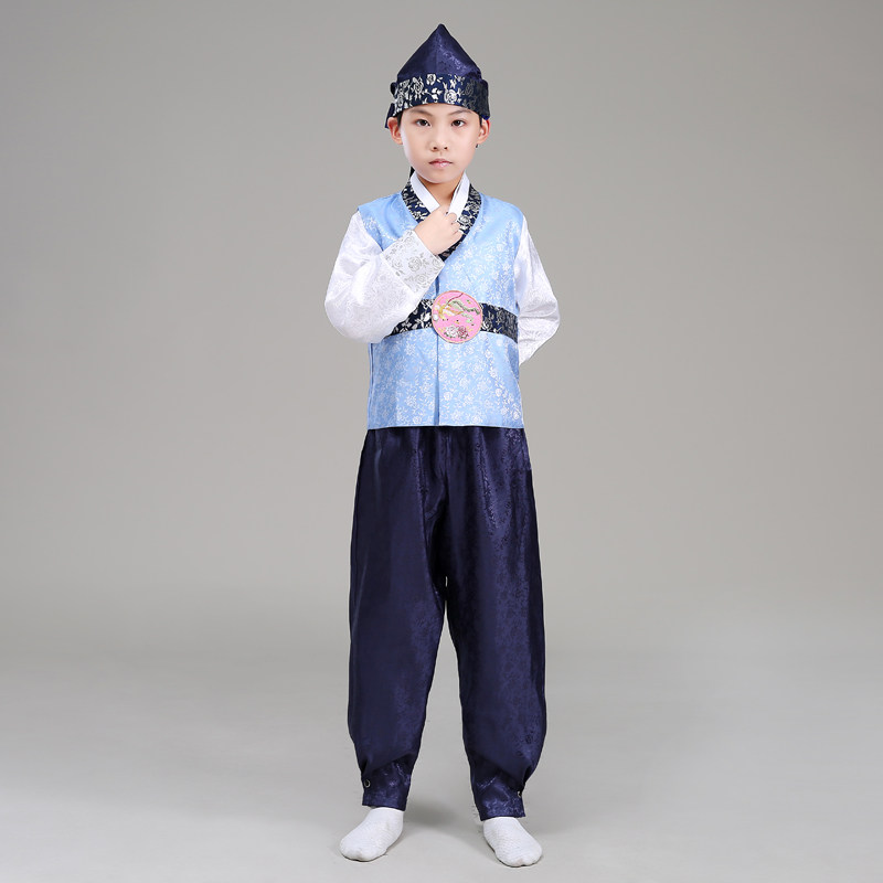 大长今传统儿童韩服朝鲜族小孩宝宝童装男童古装男孩演出服装礼服