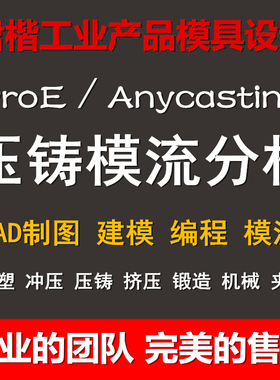 anycasting锌镁合金压铸模具设计仿真高低压砂型熔模铸造模流分析