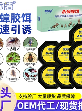 物物洁蟑螂药杀蟑胶饵杀虫饵剂家用灭蟑螂厨房蟑螂贴六枚装蟑螂屋