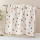 婴儿纱布浴巾纯棉四季通用儿童浴巾亲肤柔软A类卡通现货洗澡六层