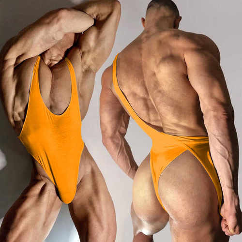 显肌肉丁字连体性感弹力吊带修身